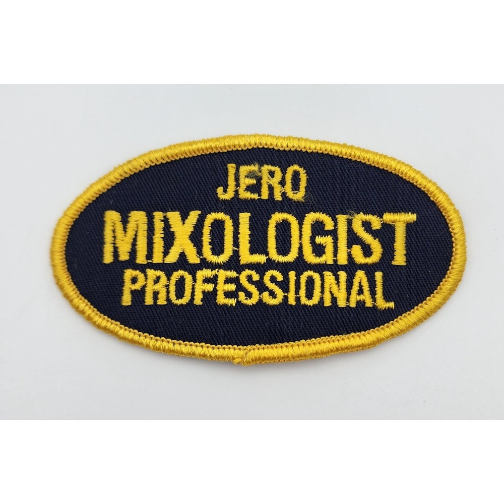 Jero Mixer Alcohol Tom Collins Cocktail Professional Mixologist Rare Vtg Patch